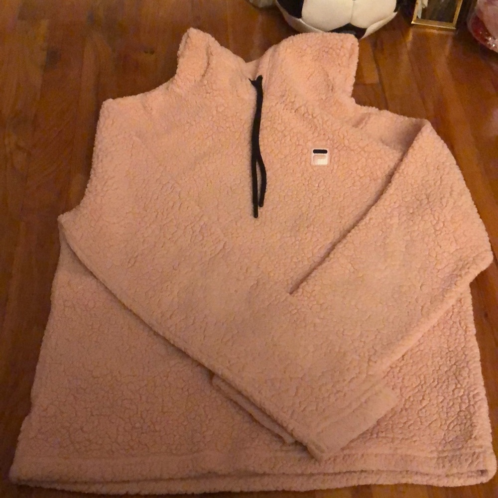 Pink sherpa hoodie
